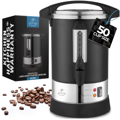 Zulay Kitchen Commercial Grade Coffee Maker Hot Water Urn with Double-Wall Stainless Steel