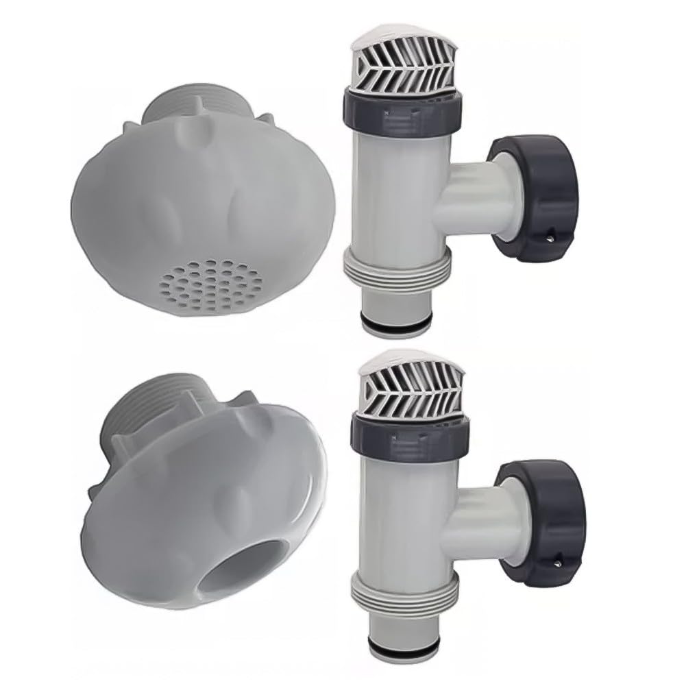 Soupape à piston de piscine compatible avec les systèmes de filtration Intex 28633EG 28635EG, connecteur de 3,8 cm pour pompes de 1500 2500 4000 GPH et chlorinateurs d'eau salée