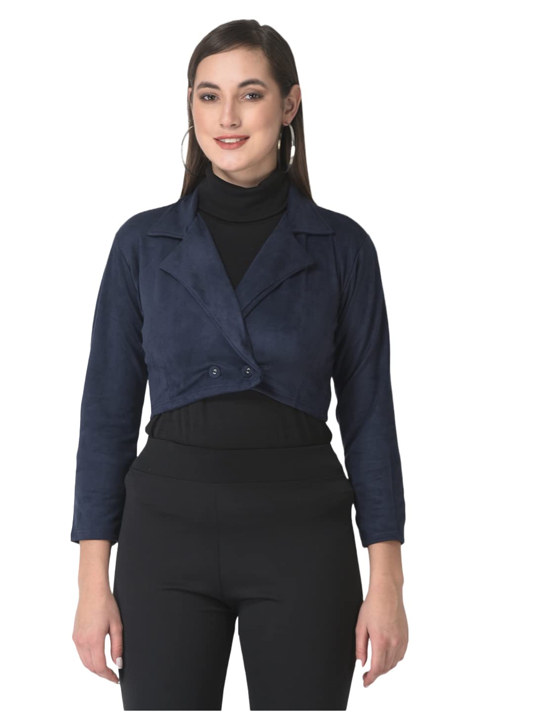 fnocks Short Length Coat for Winter Wear 2 Pockets with Button Closure Casual Western Stylish Coat-picture-28