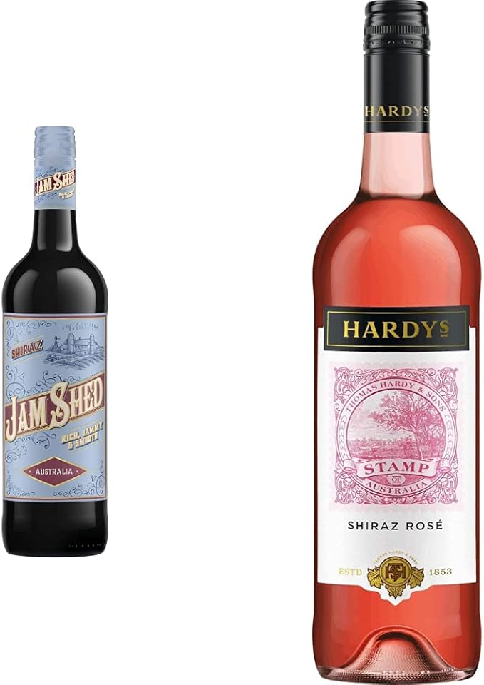 Jam Shed Shiraz Wine, 6 x 75cl & Hardys Stamp of Australia Shiraz Rose Wine, 75 cl (Case of 6