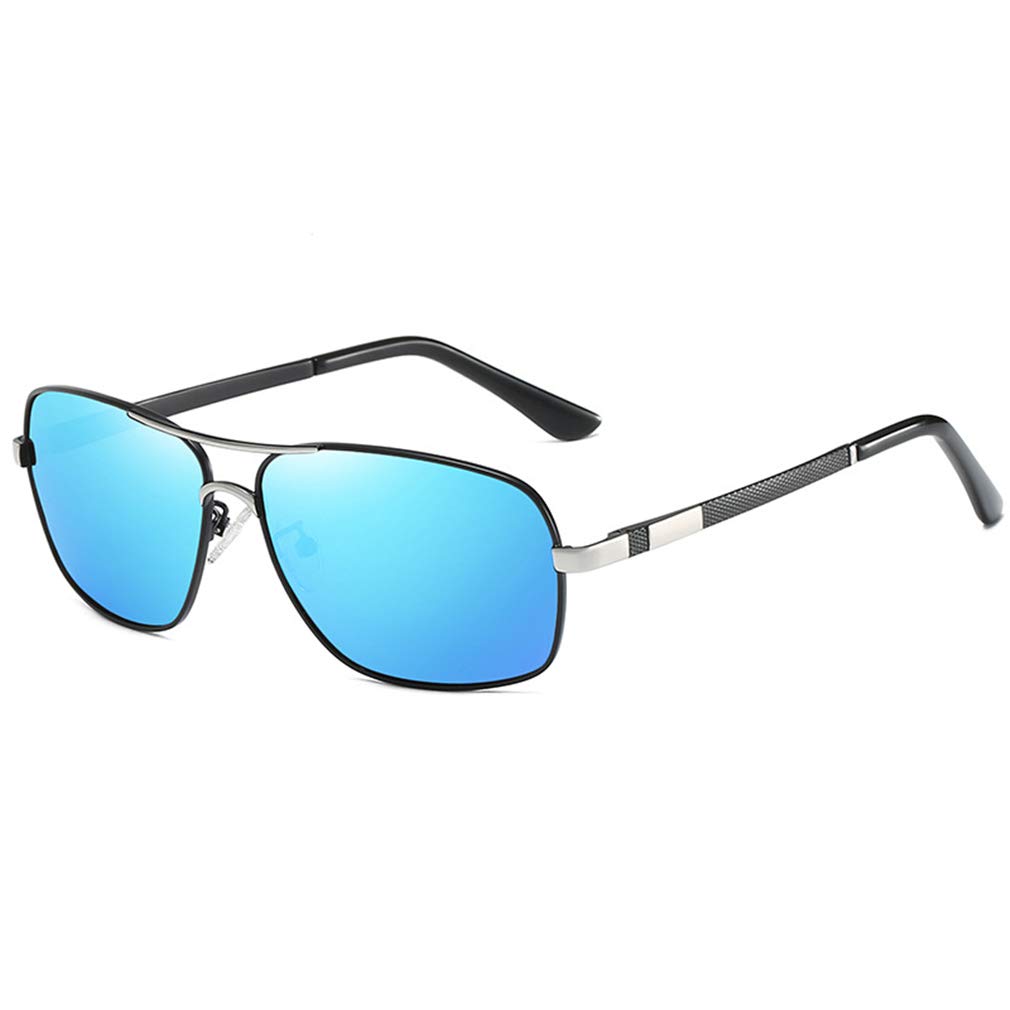 Sxfjf Men's Blue Polarized Sports Sunglasses Outdoor Polarized Sunglasses Polarised Sunglasses Uv400 Protection Frame Ultra Light, For Driving Travel,