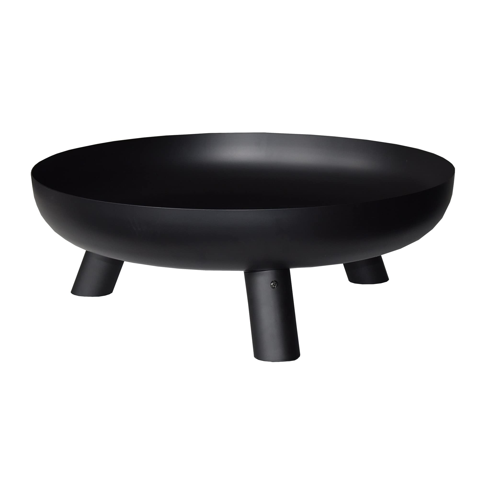Cook’in Garden - Braciere da giardino in acciaio, grande vasca con piedi stabili, resistente alle alte temperature, focolare da esterno per terrazza, robusto e durevole, nero