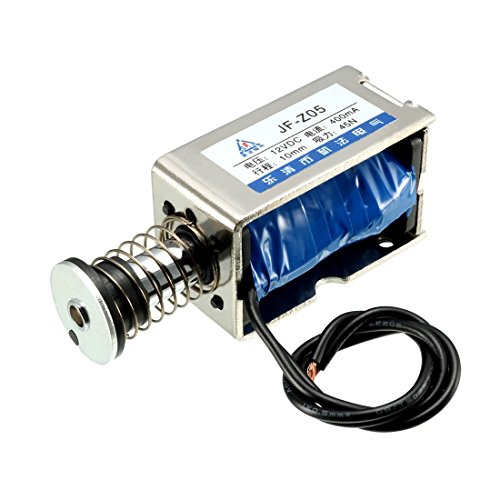 Image of uxcell 12VDC 45N 10mm Stroke Pull Push Solenoid Electromagnet Open Frame Type Linear Motion JF-Z05