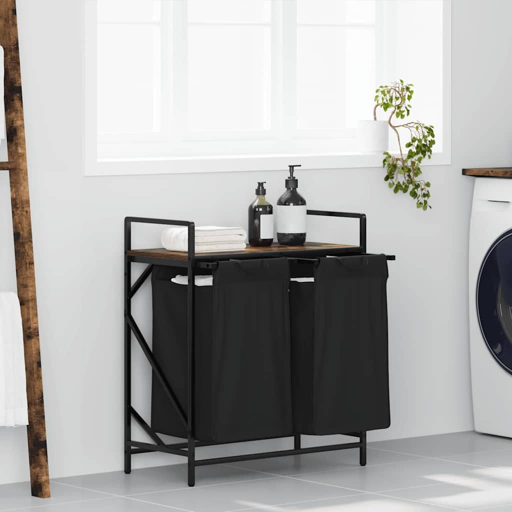 Panier à linge 2 compartiments pour stopper le désordre et trier vos vêtements facilement