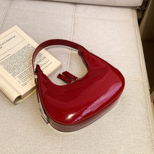 Image of Juoxeepy Ita Bag Cute Bow Purse Aesthetic Japanese Shoulder Bag Faux Leather Tote Bag Y2k Red Handbag Purse
