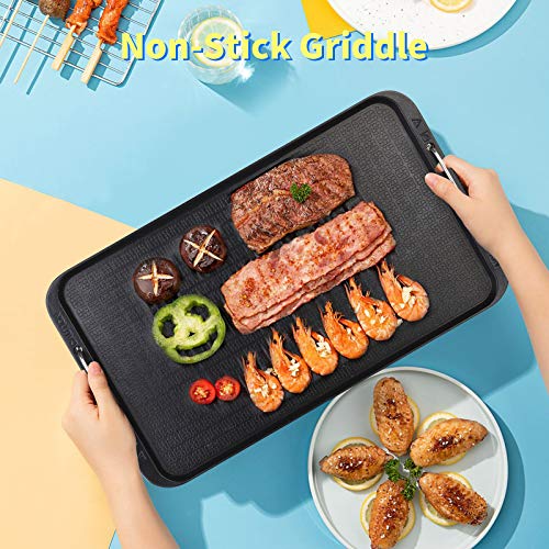 Flat Top Griddle for Stovetop, Non-Stick Griddle Grill Pan, Stove Top Grille,Aluminum Material, Dishwasher Safe, 14.96\" x 8.66\", Works with CUKOR Smokeless Grills