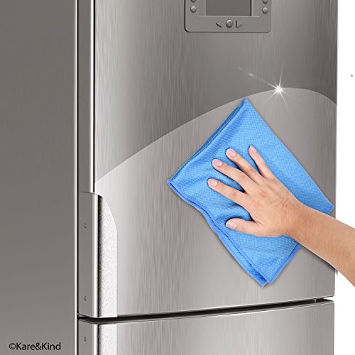 Large 20X16 Inch Microfiber Cleaning Cloth (2 Pack) For Polishing Stainless Steel And Glass To A Perfect Shine - Requires No Cleaning Detergent - Ideal For Kitchen Appliances, Windows, Screens, Etc #TOP2