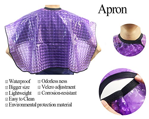 HYOUJIN PRO- Purple 11Pcs Hair Dye Kit Hair Dye Coloring DIY Beauty Salon Tool Kit- Hair Tinting Bowl,Dye Brush,Ear Cover, Hair Salon Working Apron,Hair Coloring Cape For Hair Coloring Bleaching Dying - Thumbnail 4