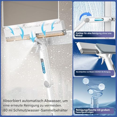 Nettoyeur de fenêtre contre les traces de calcaire sur les parois de douche