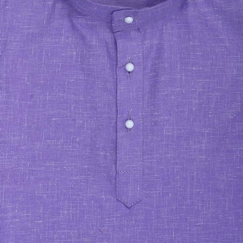 Image of superminis Baby Boys Cotton Solid Ethnic Wear Kurta Pyjama Set With Wooden Button