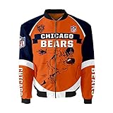 AYUSHOP Windbreaker Jacke Chicago Bears American Football Kleidung, NFL Jersey Geschenke für Fans Herren Sportswear Sweatshirt Custom Jersey Sweatshirt Jersey Geschenke für Fans,S
