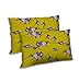 RADANYA kwiatowy ptak nadruk poszewka na poduszkę zestaw salon sofa poszewka na poduszkę - musztarda, 45 x 68 cm