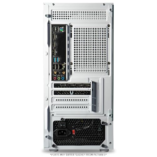 Image of ViprTech Stryker 4.0 Liquid-Cooled PC - AMD Ryzen 7 (4.4GHz Turbo), RTX 5060 8GB, 16GB DDR4 RAM, 1TB SSD, 700W PSU, WiFi BT, Win 11 Pro, RGB, Gaming Desktop Computer Prebuilt, White