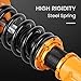 4Pcs Coilovers Shocks for Toyota Corolla 1988-1999 AE92 AE101 AE111 E90 E100 E110 Suspensions Struts Coil Springs Adjustable Height - Golden