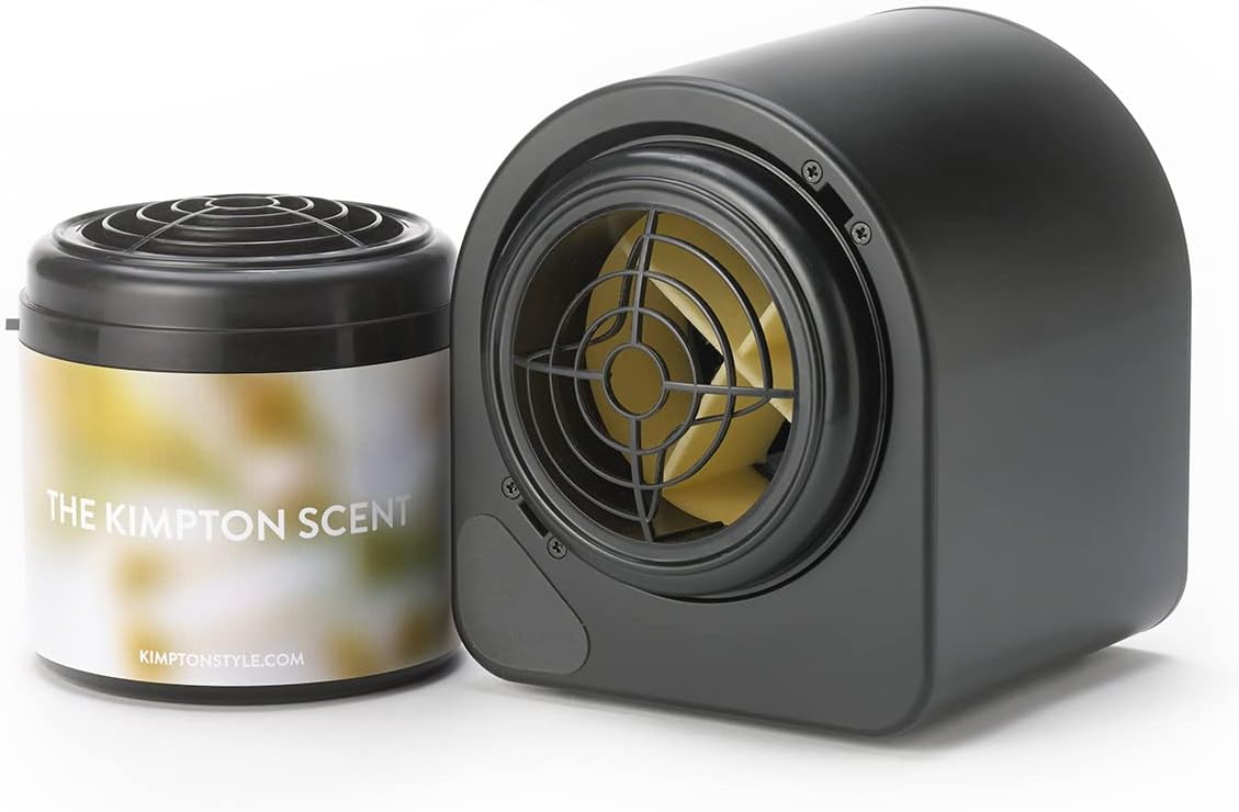 Home Diffuser and Scent Cartridge Set - Signature Scent with Notes of Citrus, Green Tea, and Musk - Adjustable Fragrance Intensity - 6.5 inch x 6.3 inch x 7.25 inch