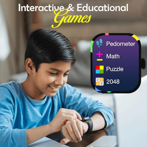Image of sekyo 'Spark' Kids Smart Watch | Activity Tracker, Games, Class Mode, Parent Control App, Good Habit App, Waterproof, Alarm, Calculator, Calendar, Flashlight, Stopwatch (Pink)