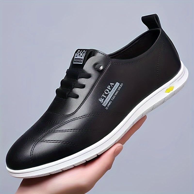 Men's Lace-Up Casual Sports Shoes - Rubber Sole Design for Daily Work & Leisure Activities3