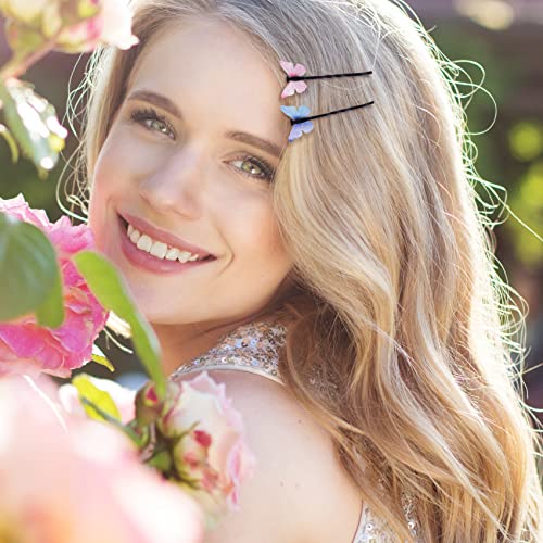 Pagow 30Pcs Hair Clips Butterfly Hair Barrettes Fabric Fashionable Bobby Pins Pearl Decorative Christmas Valentines Hair Accessories For Women Girls thumb #5