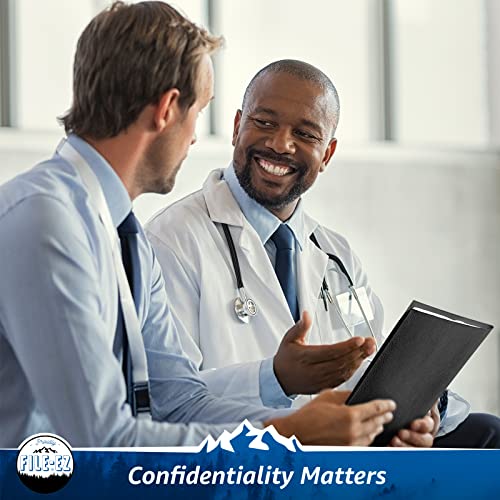 File-Ez Two-Pocket Folders, Black, 25-Pack, Textured Paper, Letter Size (Ez-32505) #TOP5