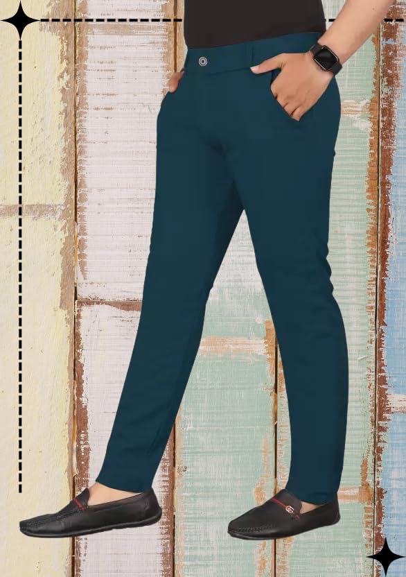 Image of Men's Slim Fit Casual Chinos Pants Stretch Cotton Trousers with Flat Front, Comfortable Everyday TS K043 Parent