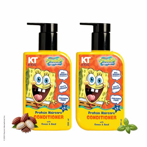 Image of Protein Detangle Conditioner | Pediatrician Approved | Nourishing Hair Cream with Cocoa Butter & Basil | | Non-Greasy Frizz Control for Kids | 200 ml (Pack of 2)