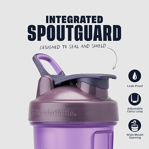 Miniatura 2 de BlenderBottle Classic V2 - Botella mezcladora perfecta para batidos de proteínas y antes del entrenamiento, 28 onzas (paquete de 2), rosa y morado