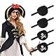 Aomig Augenklappe Pirat, 4 Stück Piraten Augenklappe für Erwachsene und Kinder, Verstellbare 3D Pirat Augenmaske with Gummiband, Augenklappe für kindergeburtstag Cosplay Halloween Piraten-Mottopartys