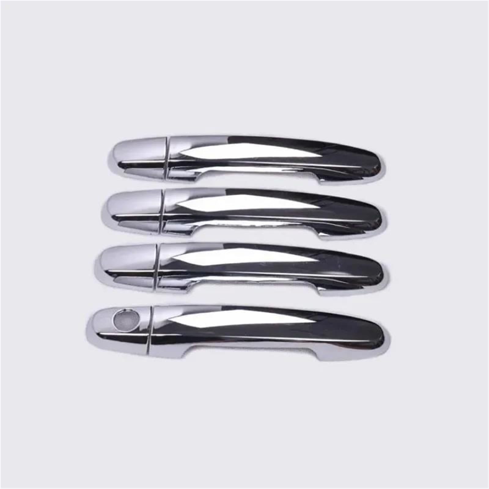 PIWINE Handle Sticker for Probox for Succeed 2002-2016 for Forged Pattern Carbon Fiber Chrome Car Door Handle Cover Trim Styling Accessories(Silver 1keyhole)