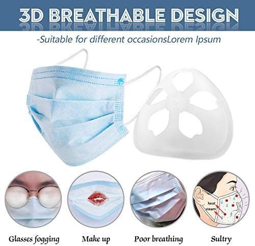 3D Mask Bracket LSize Lipstick Protection Cool Mask Bracket Inner Support for Summer for Running3PCS-XL)