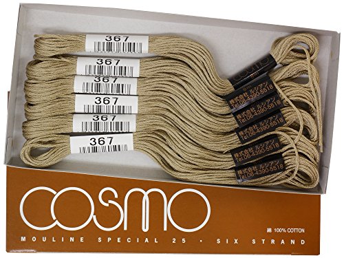 cosmo 25番刺しゅう糸 8m束 Col.367 グレー 系 1箱 6束入り