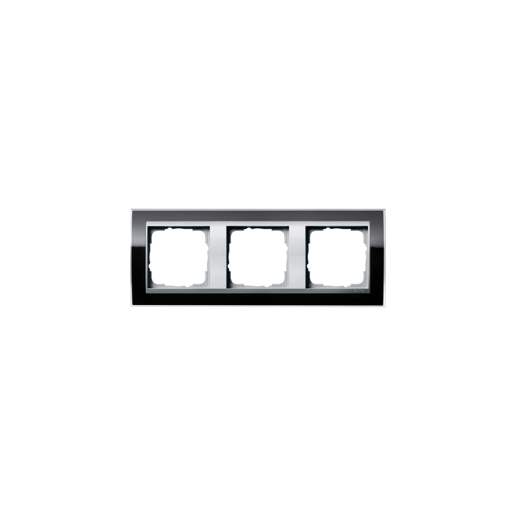 Gira 0213736 Event Clear cadre de finition noir triple 3 postes
