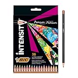 Nuevos lápices de colores para adultos BIC Intensity Premium Woodcase, un juego de 36 tonos vivos que dan vida a tus ilustraciones