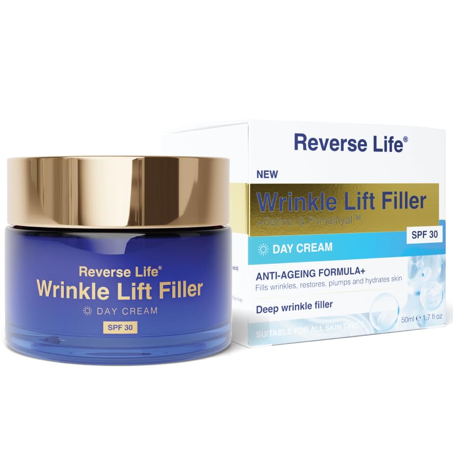 Reverse Life, Day Cream, Face Cream for Wrinkles with Lifting and Filling Properties, Contains Hyaluronic Acid