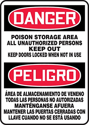 Panneau Danger Poison Signalisation Stockage Toxique Accuform 35 cm