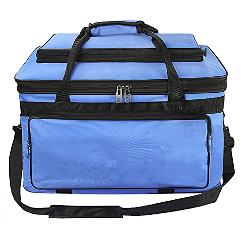 Image of Large Capacity Art Supply Storage Bag with Straps, Waterproof Art Craft Drawing Supplies Storage Tote Bag Portable Travel Craft Bag, Handle Carrier Bag for Craft Tool Sewing, Paper, Art, Desk, Canvas