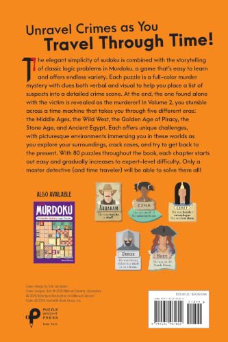 Image of Murdoku Volume 2: Back in Time: 80 Murder Mystery Logic Puzzles