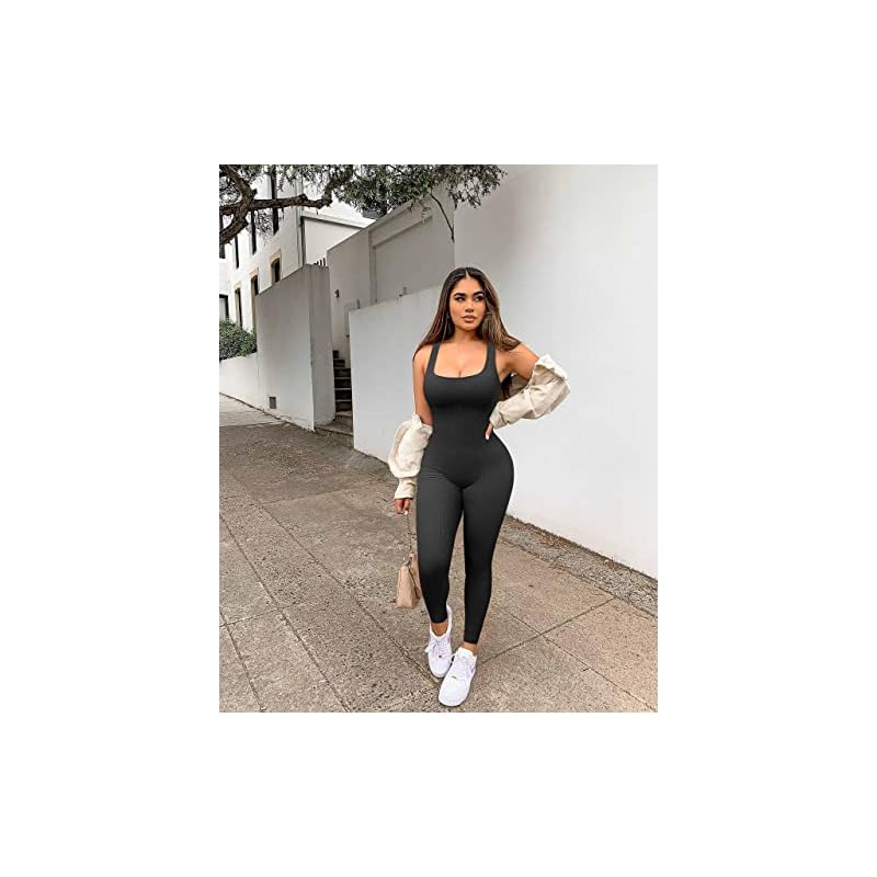 YIOIOIO-Women-Workout-Seamless-Jumpsuit-Yoga-Ribbed-Bodycon-One-Piece-Tank-Top-Leggings-Romper