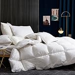 BedFabtasy Luxury King Size Duvet 12 Tog Goose Feathers Down Duvet, Heavyweight｜600TC Breathable 100% Cotton Cover & Down Proof Fabric｜Hotel Quality King Quilt with 8 Corner Tabs｜Machine Washable