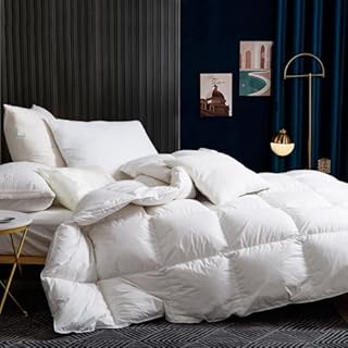 BedFabtasy King Duvet 9 Tog｜Luxury Goose Feathers Down Duvet｜100% Cotton Cover & Down Proof Fabric｜Hotel Quality King Quilt with 8 Corner Tabs｜All Season & Machine Washable