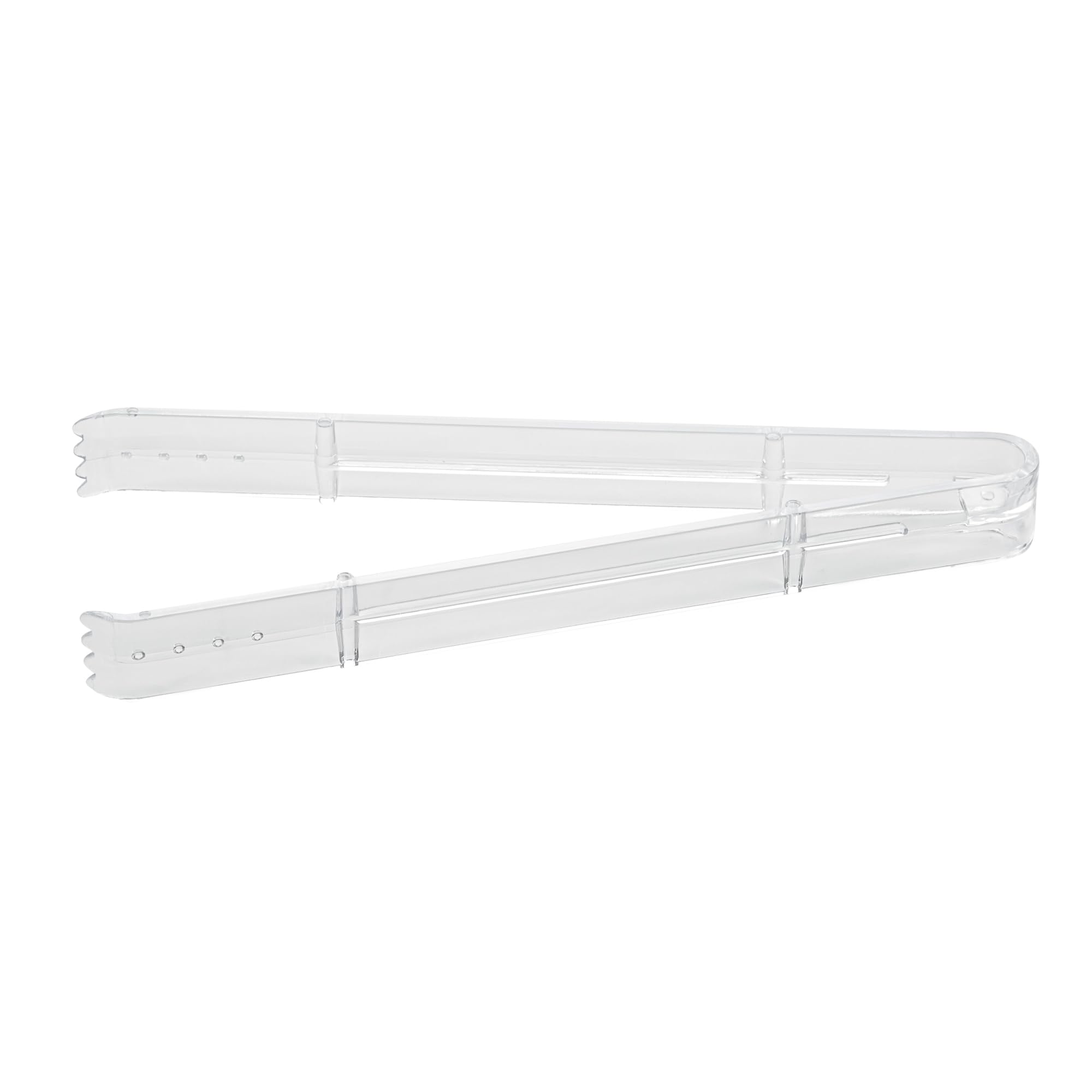 Restaurantware - Cater Tek Pinzas para servir de 9 pulgadas, 10 pinzas desechables para catering, con puntas dentadas, resistentes, pinzas de plástico transparente, mango largo, para bodas, bufés,