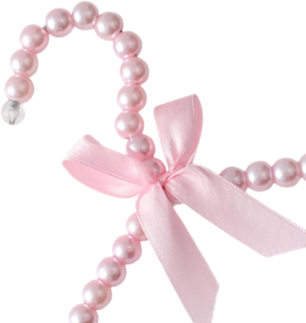 Pearl Beaded Plastic Children’s Clothes Hangers 6 Pack for Closet