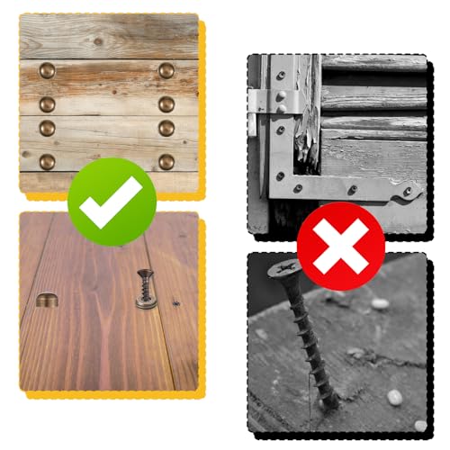Tornillos decorativos de latón con tapa, pack 16 miniatura 6