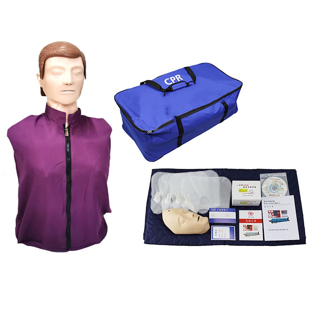 Maniquí de Entrenamiento de RCP con Accesorios médicos Modelo de Entrenamiento de compresiones torácicas para Entrenamiento médico, Modelo médico de Entrenamiento de Primeros Auxilios