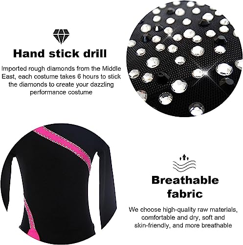 Exercício Correndo Vestido de patinação artística no gelo feito à mão Roupas de dança de performance