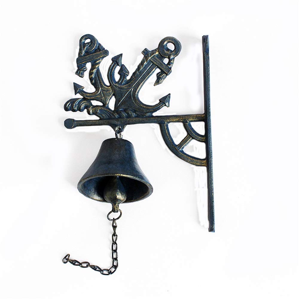 Door Bell Garden Wall Decoration Doorbell Retro Creative Cast Iron Wrought Wall Hanging Wooden