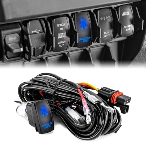 WeiSen 180W Sasquatch Lights Wiring Harness Kit Fit for Polaris RZR Ranger