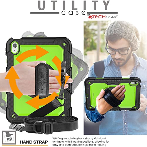 Coque iPad 11 2025 antichoc rigide verte TECHGEAR Utility A16 - 6