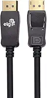 Cabo DisplayPort Premium Para Alta Performance, Suporta 8K, UHDTV, Versão 1.4V, 240Hz, Ultra High Speed 32,4Gbps, 2 Metros, Preto, DP1420, ELG