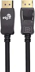 Cabo DisplayPort Premium Para Alta Performance, Suporta 8K, UHDTV, Versão 1.4V, 240Hz, Ultra High Speed 32,4Gbps, 2 Metros, Preto, DP1420, ELG