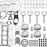 Engine Rebuild Overhaul Kit w/Piston Connecting Rod Engine Gasket Set for Kia Sorento Optima Sportage 2.4L G4KJ 2011-2020